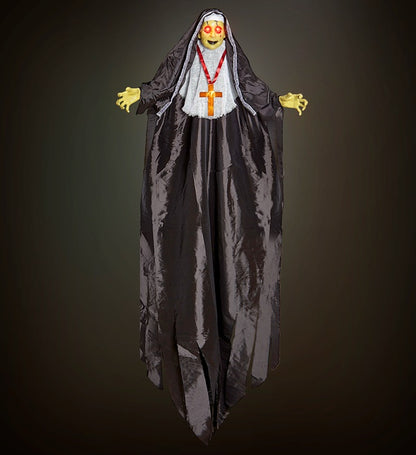 Possessed Nun With Intermittent Blinking Led Light Eyes 137 Cm 