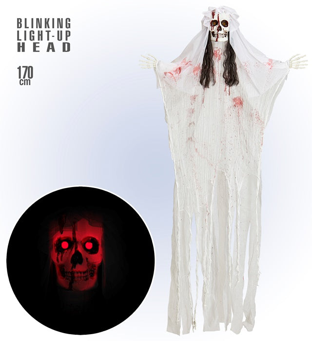 Skeleton Bride With Blinking Light-Up Head 170 Cm 