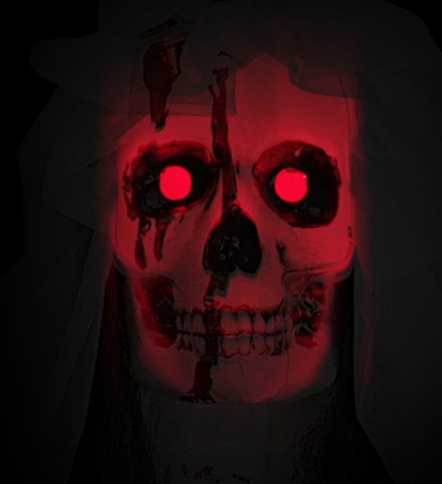 Skeleton Bride With Blinking Light-Up Head 170 Cm 