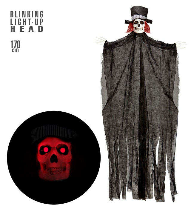 Skeleton Groom With Blinking Light-Up Head 170 Cm 