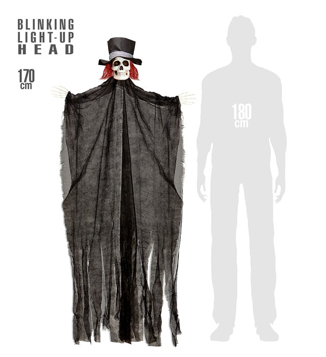 Skeleton Groom With Blinking Light-Up Head 170 Cm 