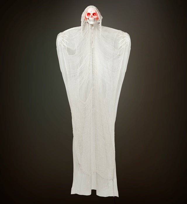 Sound Sensor Activated Grim Reaper With Intermittent Blinking Led Light Eyes, Eerie Sounds & Evil Laughter 240 Cm 