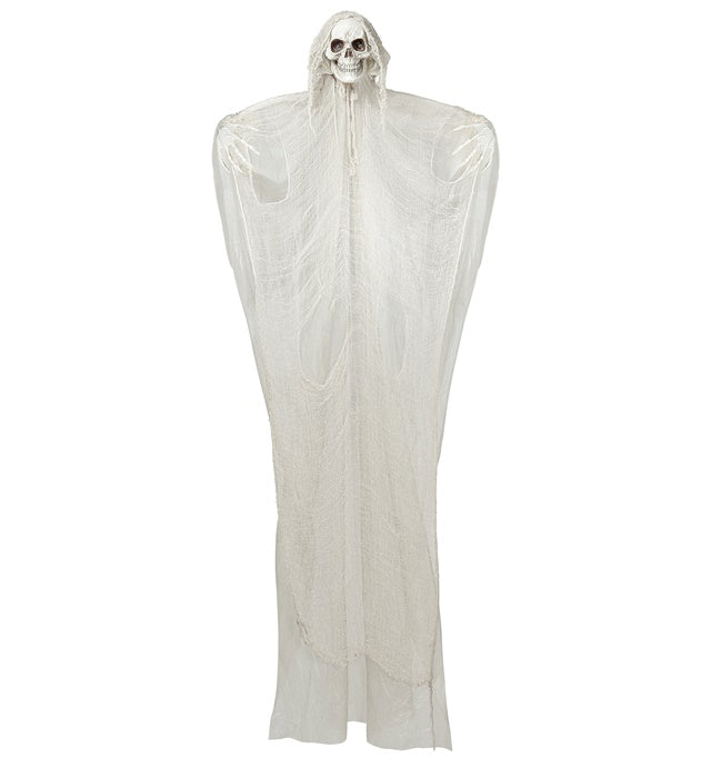 Sound Sensor Activated Grim Reaper With Intermittent Blinking Led Light Eyes, Eerie Sounds & Evil Laughter 240 Cm 