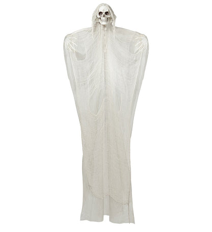 Sound Sensor Activated Grim Reaper With Intermittent Blinking Led Light Eyes, Eerie Sounds & Evil Laughter 240 Cm 