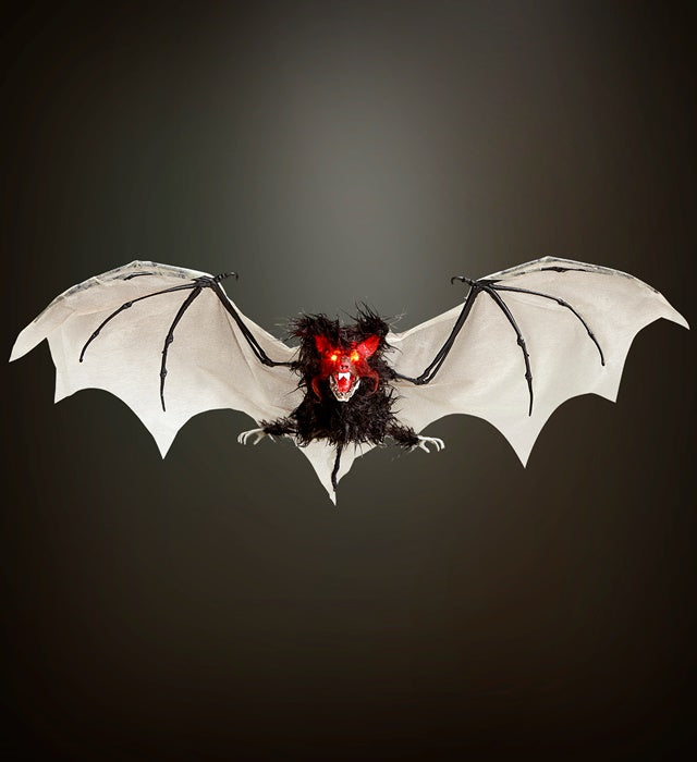 Furry Bat With Intermittent Blinking Led Light Eyes 89 Cm 