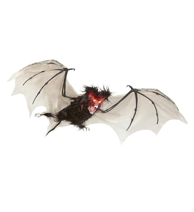 Furry Bat With Intermittent Blinking Led Light Eyes 89 Cm 