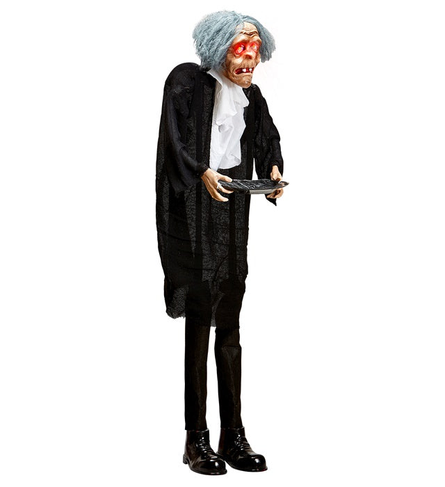 Butler With Tray & Intermittent Blinking Red Led Light Eyes 120 Cm 