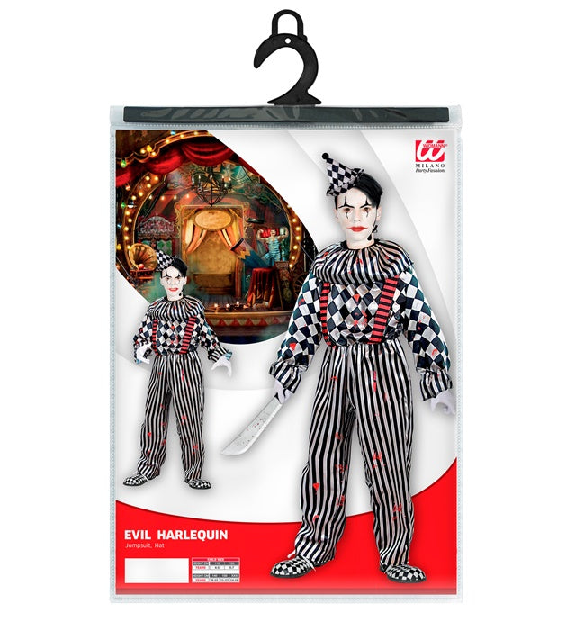 Vintage Clown  Jumpsuit With Ruff And Braces, Headpiece 