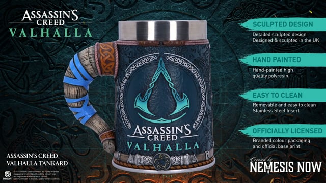 Assassins Creed Valhalla Game Tankard 15.5cm Officially Licensed Drinking Mug 10