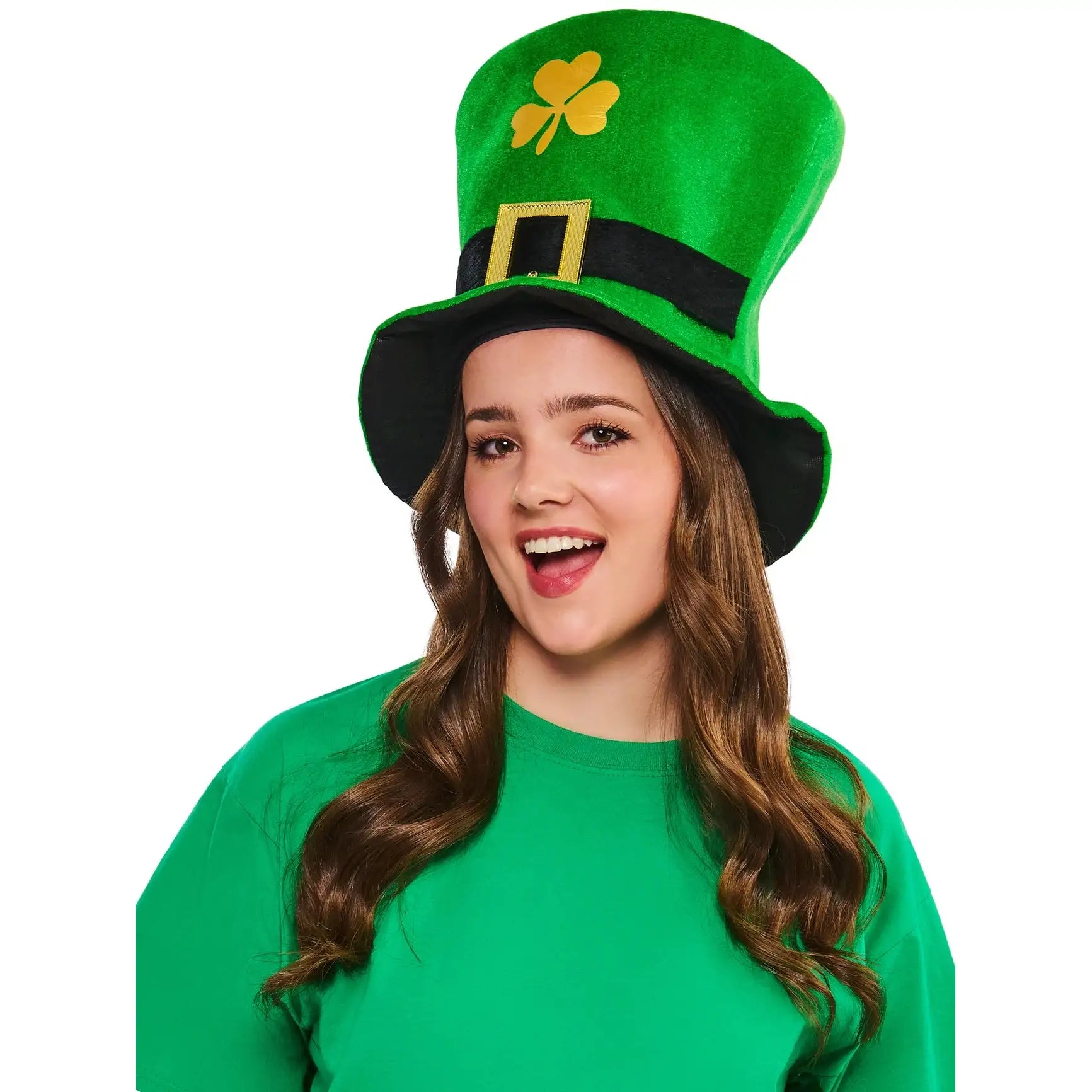 St Patricks Day Hat Green with Clover 1