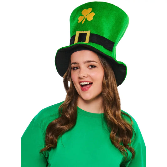 St Patricks Day Hat Green with Clover 1