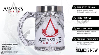 Assassins Creed White Game Tankard 15.5cm Officially Licensed Drinking Mug 10
