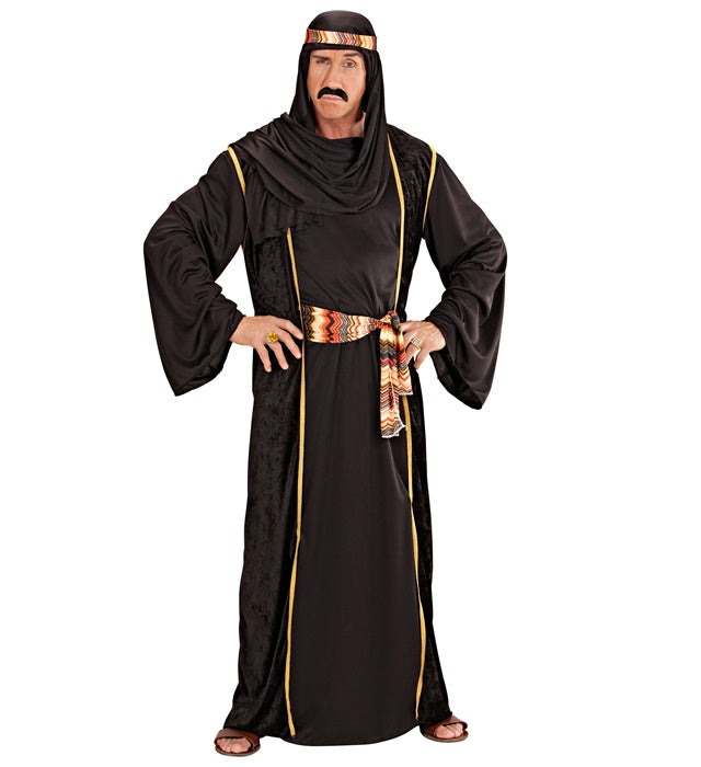 Arab Sheik  Robe - Long Vest - Belt - Head Scarf 