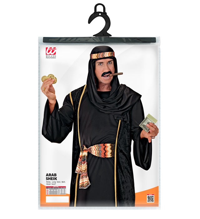 Arab Sheik  Robe - Long Vest - Belt - Head Scarf 