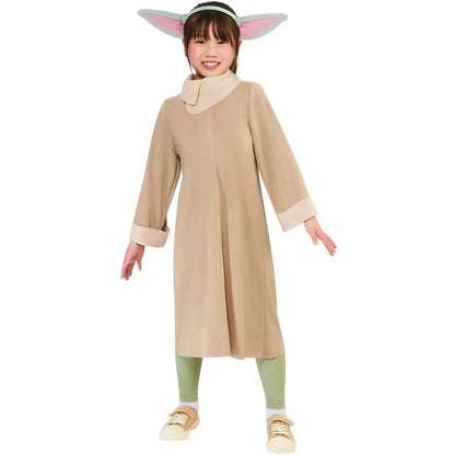 Grogu Costume for Kids Mandalorian Baby Yoda Outfit Robe and Headband 1