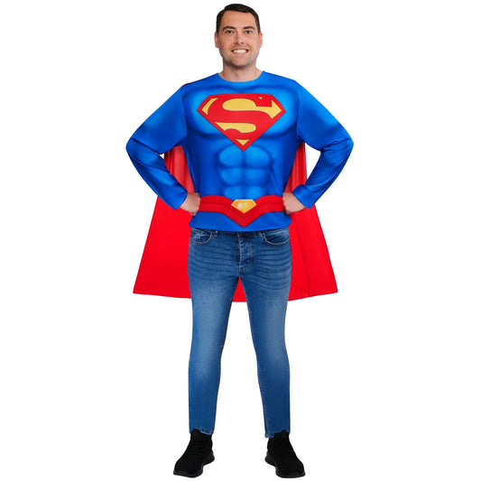 Superman Adult Top and Cape Costume 1
