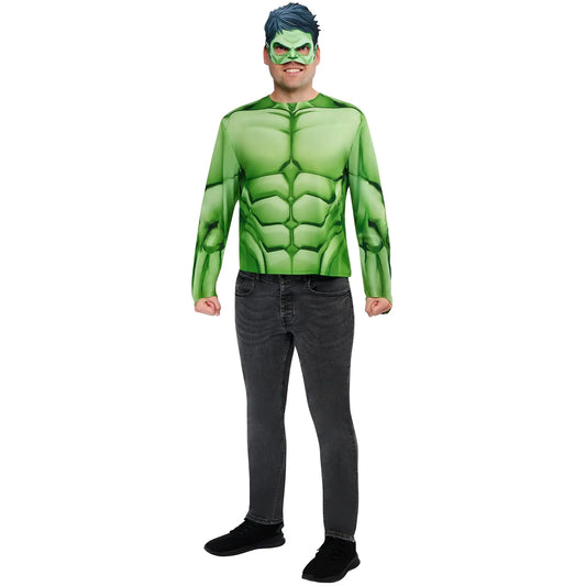 Hulk Adult Top and Half Mask Costume for Men 1