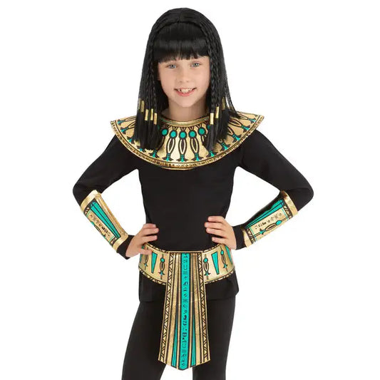 Kids Little Egyptian Kit Collar Cuffs Belt Cleopatra Dress Up 1