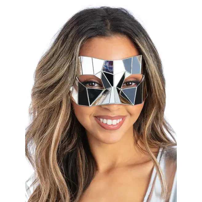Silver Mirrored Masquerade Eyemask