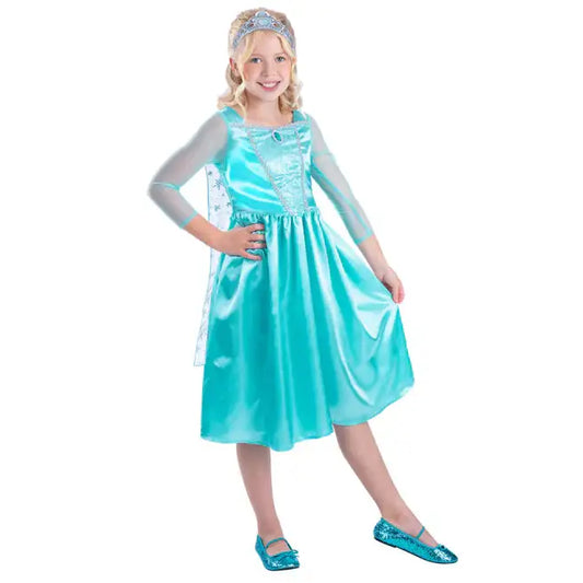 Ice Princess Costume Blue Elsa Dress for Girls 1