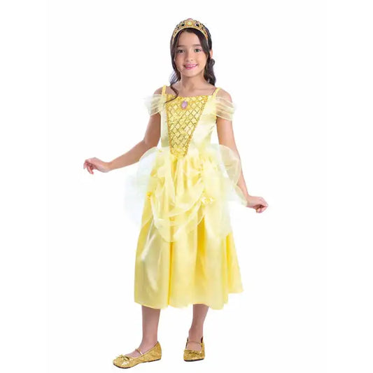 Golden Princess Costume Yellow Dress 1
