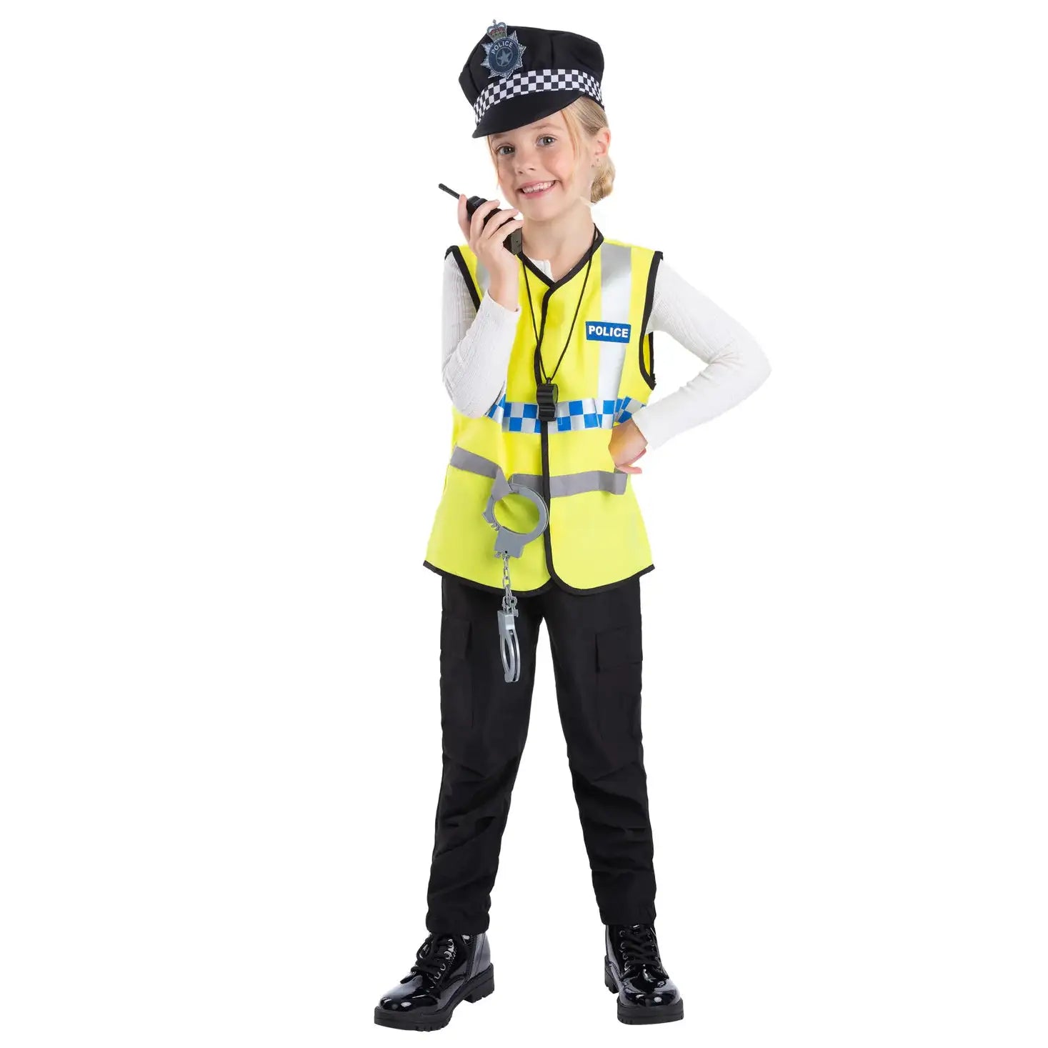 UK Police Kit with Vest Hat and 5 Pieces Toy Accessories 1
