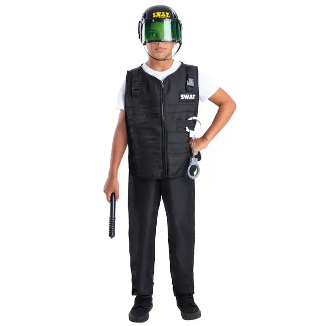 Swat Costume with Vest Hat and 4 Piece Toy Set 1