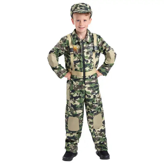 Army Costume Camo with Hat for Kids 1
