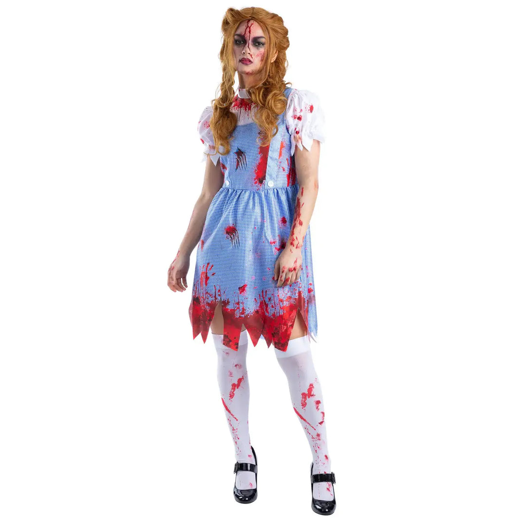 Zombie Country Girl Costume Dorothy Dress for Women 1