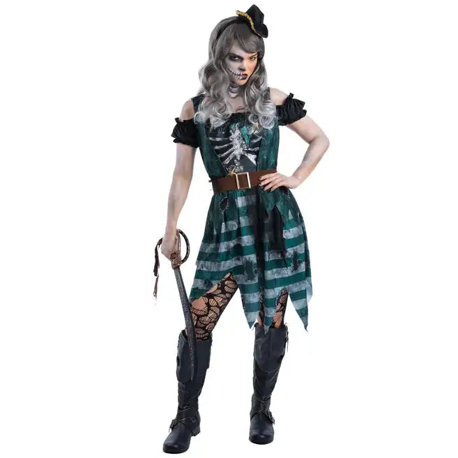 Skeleton Pirate Buccaneer Costume 1