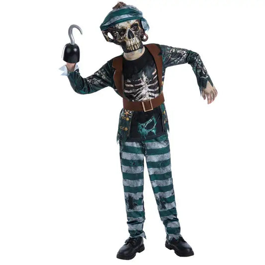 Skeleton Pirate Deck Hand Costume for Kids 1