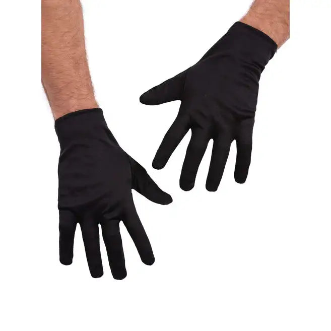 Short Black Gloves Adult Size Costume Accessories 1