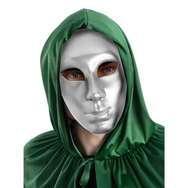 Silver Robot Mime Masquerade Mask 1