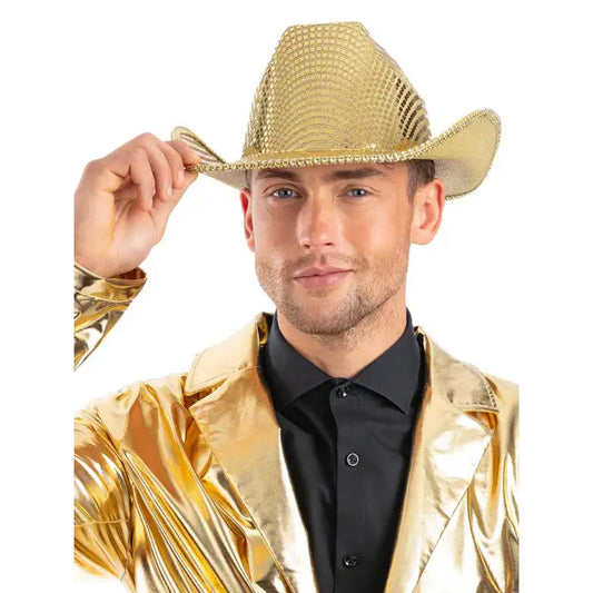 Gold Disco Ball Cowboy Hat