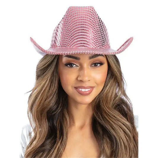 Pink Disco Ball Cowboy Hat