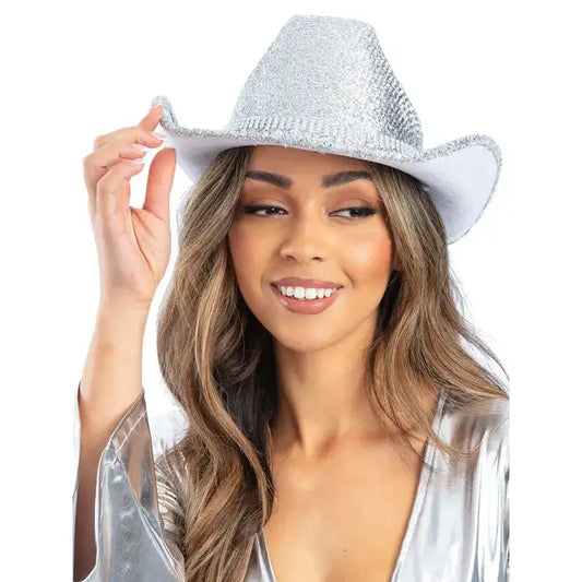 Silver Bling Rhinestone Cowboy Hat
