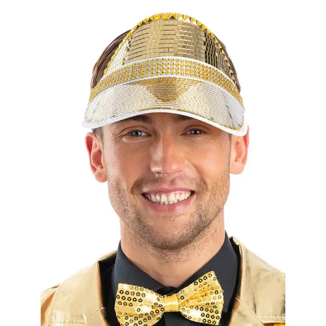 Gold Disco Ball Visor