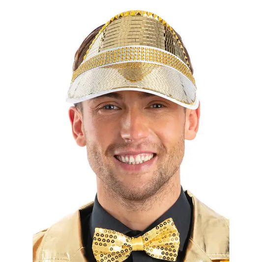 Gold Disco Ball Visor