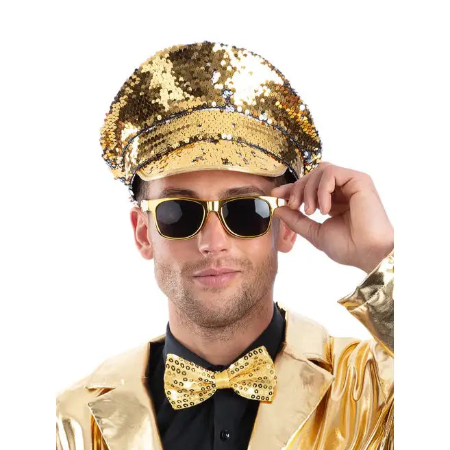 Gold & Silver Sequin Captains Hat