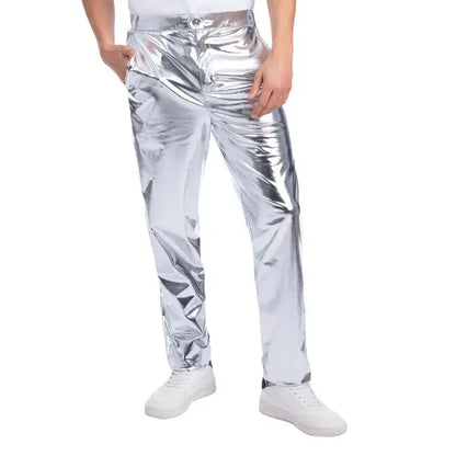 Sterling Silver Trousers Metallic Silver