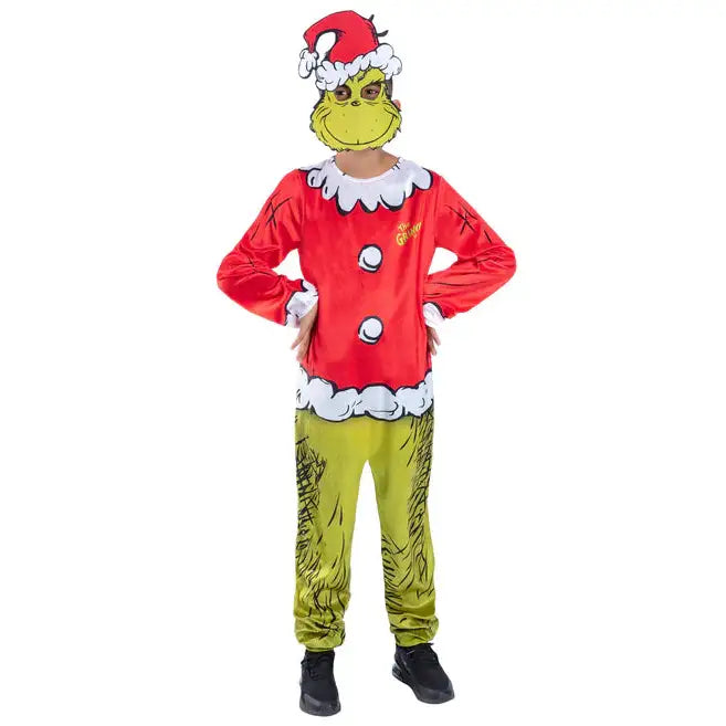Dr Seuss The Grinch Santa Costume for Kids 1