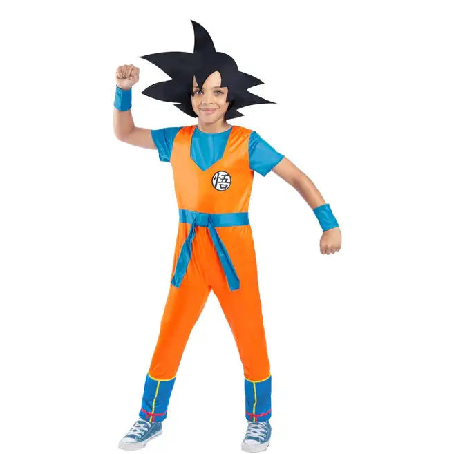 Dragonball Z Goku Costume for Kids Jumpsuit Wristbands Headpiece 1