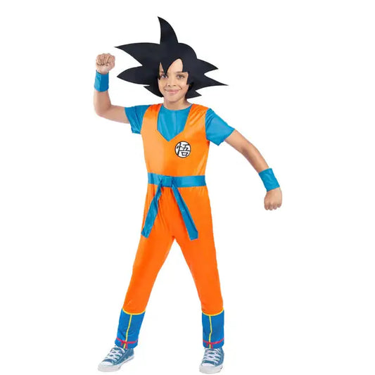 Dragonball Z Goku Costume for Kids Jumpsuit Wristbands Headpiece 1