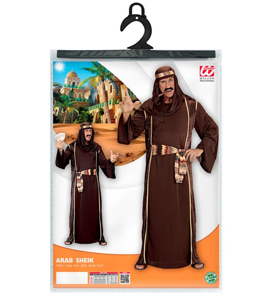 Arab Sheik  Robe - Long Vest - Belt - Head Scarf 