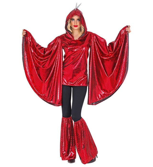 Dragon  Hooded Winged Shirt, Leg Warmers 