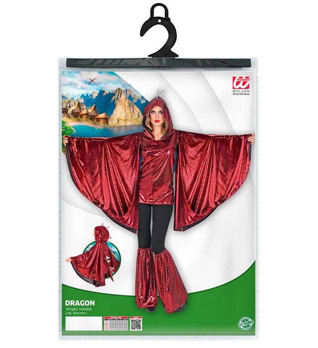 Dragon  Hooded Winged Shirt, Leg Warmers 