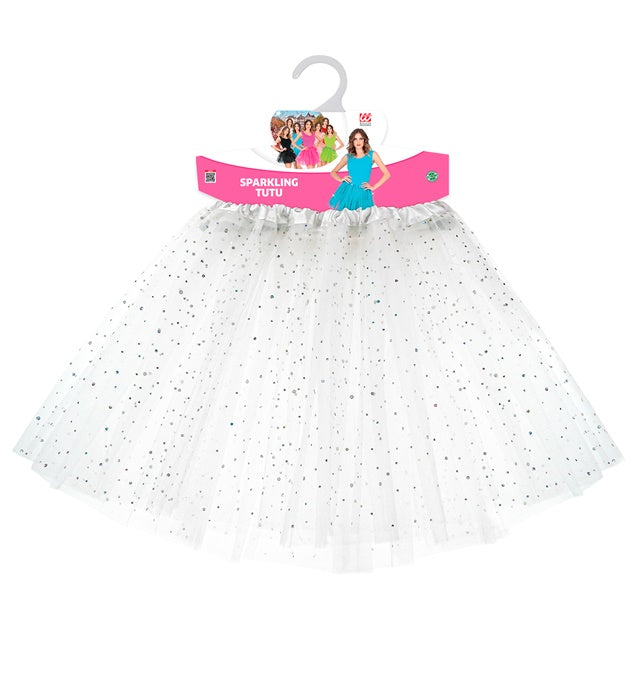 White Sparkling Tutu 40 Cm