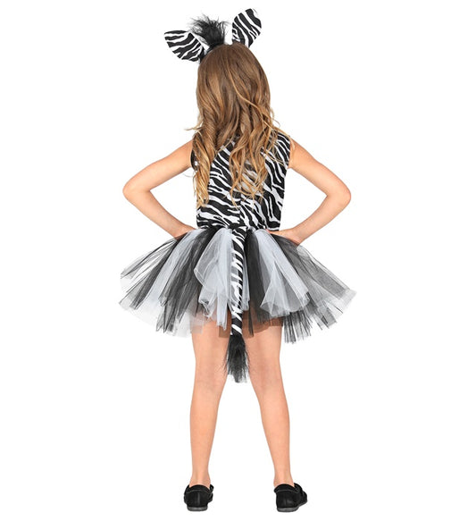 Zebra  Tutu Dress, Headpiece 