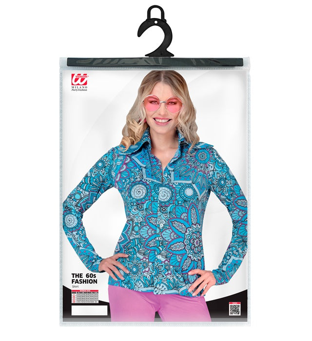 The 60S Fashion - Blue Mandala  Shirt 