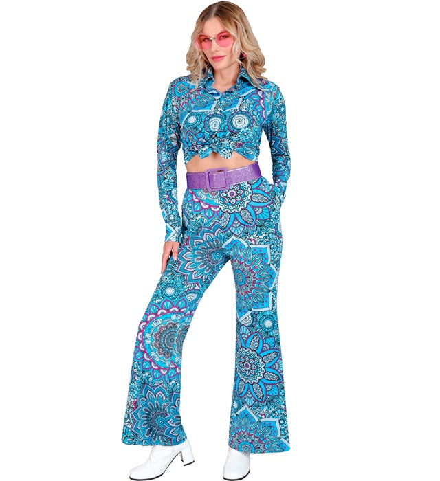 The 60S Fashion - Blue Mandala  Pants 